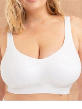 NEW Truekind Daily Comfort Wireless Shaper Bra White Size XL
